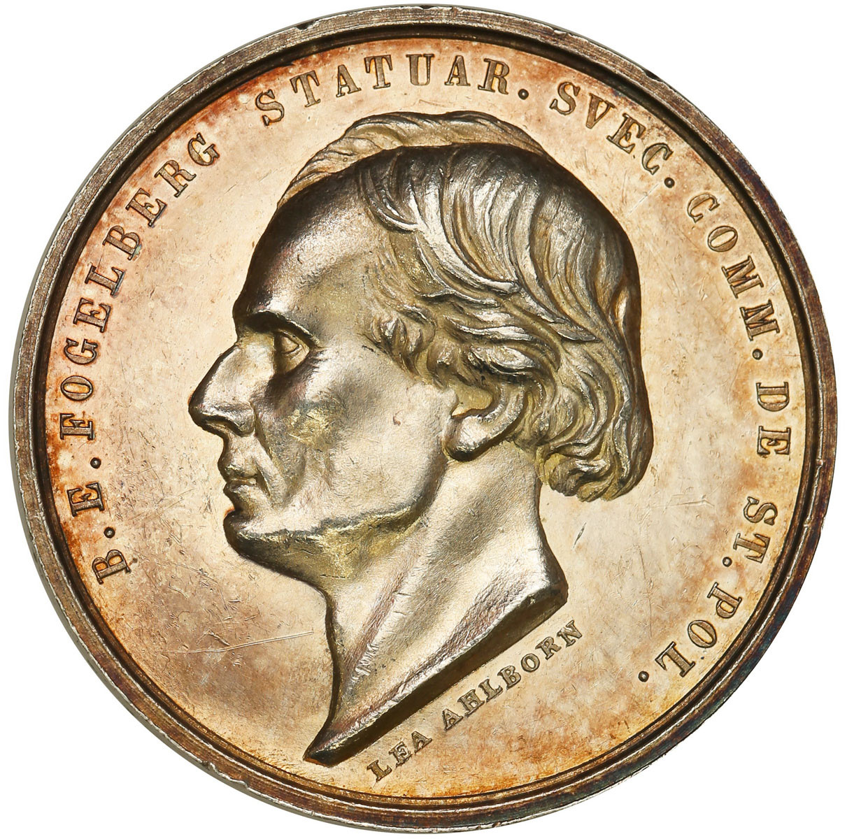 Szwecja. Medal 1844 - Fogelberg, srebro